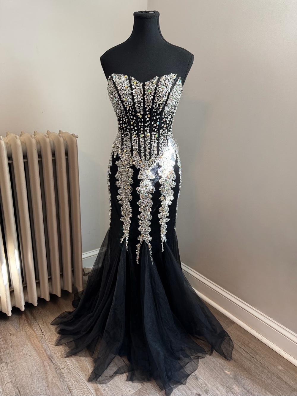 Jovani 5908 Embellished Strapless Dress